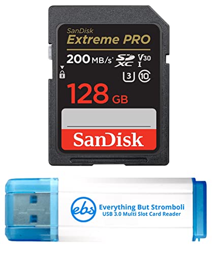 SanDisk 128GB Extreme Pro Memory Card with Bundle and High Speed