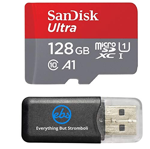 SanDisk 128GB Ultra Micro SDXC Memory Card Bundle Works with Samsung Galaxy J7 (2017), J7 (2018), J7 V (2018) Phone UHS-I Class 10 (SDSQUAR-128G-GN6MN) Plus Everything But Stromboli (TM) Card Reader