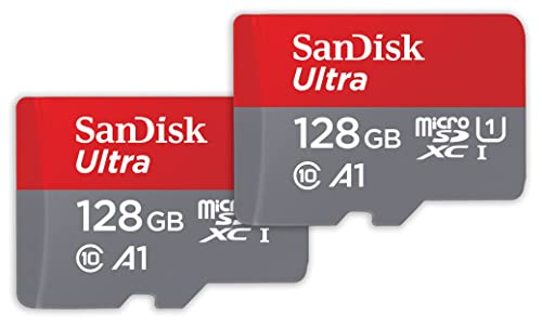 SanDisk 128GB Ultra microSDXC UHS-I Memory Card (2x128GB) - Reliable Storage & Fast Performance