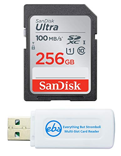 SanDisk 256GB SDXC SD Ultra Memory Card + Card Reader