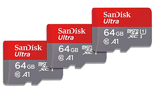SanDisk 64GB Ultra microSDXC Memory Card (3x64GB) with Adapter