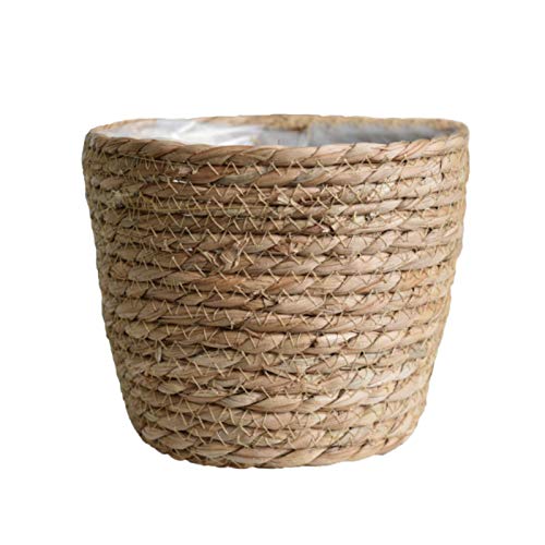 SANGDA Seagrass Basket Planters - Hand Woven Flower Pot Cover