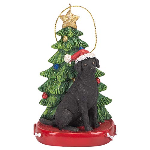 Santa Dog Resin Christmas Ornament