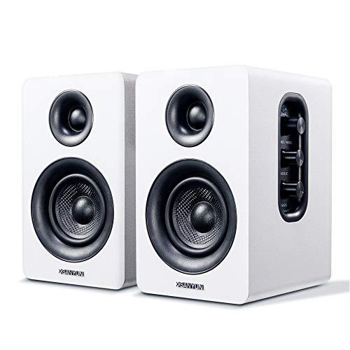 Sanyun SW208 Bookshelf Speakers - HiFi Sound Quality, Bluetooth 5.0