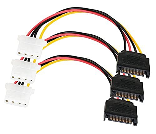 SATA to LP4 Power Cable Adapter 3 Pack