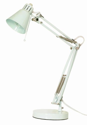 Satco Products 60/842 Mini Head Drafting Lamp, White