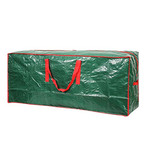 Sattiyrch Christmas Tree Storage Bag - Fits Up to 7.5 ft Holiday Xmas Disassembled Trees with Durable Reinforced Handles & Dual Zipper - Waterproof Material Protects from Dust, Moisture (Green)