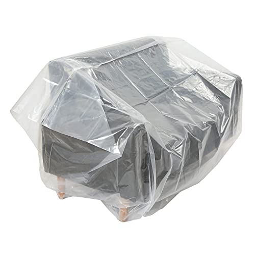 Sattiyrch Loveseat Cover Plastic Couch Bag for Moving Protection and Long Term Storage (Loveseat)