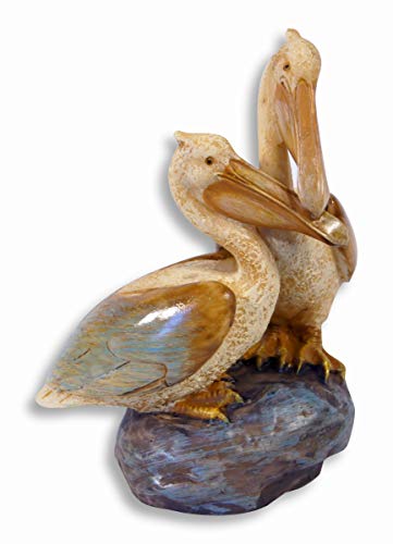 SC Hand Painted Twin Pelican Bird Lovers Figurine 5.25"