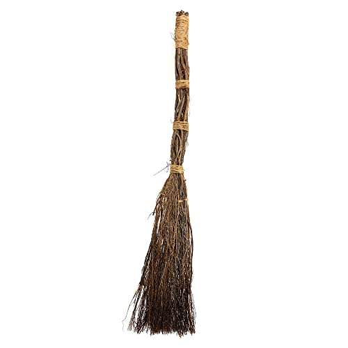 Scented Cinnamon Broom - 36 inch Brown Traditional Heather Broomstick
