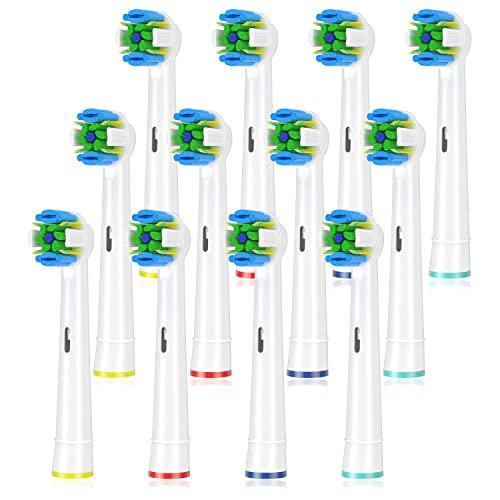 Schallcare Replacement Brush Heads for Oral B Electric Toothbrush - Floss Toothbrush Head (12 Pack)