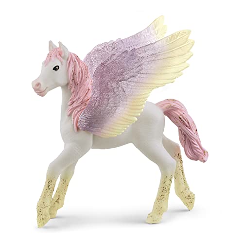Schleich bayala, Unicorn Pegasus Toys for Girls and Boys, Sunrise Pegasus Foal Toy Figurine, Ages 5+