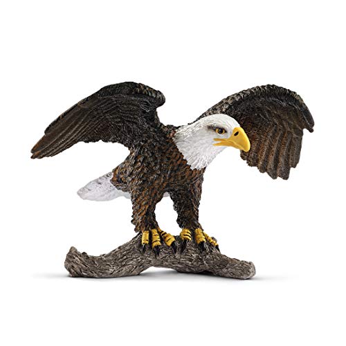 Schleich Wild Life, North American Birds, Wild Animal Toys for Kids, Bald Eagle Toy Figure, Ages 3+