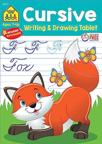 School Zone Cursive Writing & Drawing Tablet Workbook