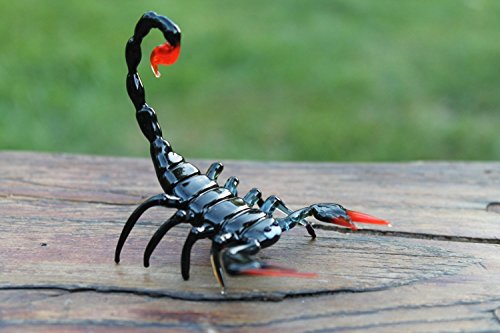 Scorpion Glass Figurine Handblown Scorpio Colorful Insect -Unique Home Decor or Gift