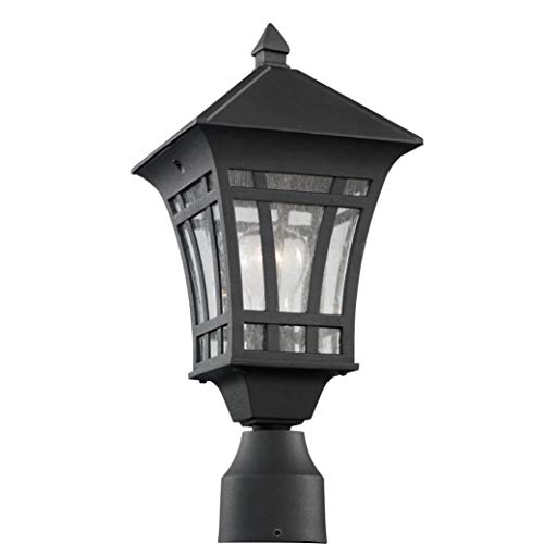 Sea Gull Lighting 82131-12 Herrington Outdoor Post Lantern Outside Fixture, One - Light, Black