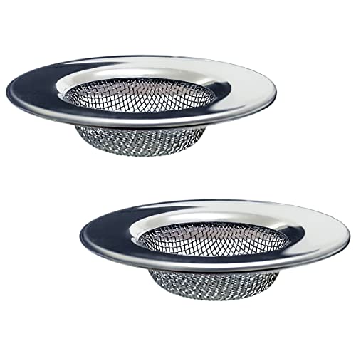Seatery Bathtub Strainers - Stainless Steel Drain Hair Catcher (Pack of 2)