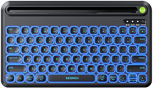 seenda Bluetooth Keyboard with Phone/Tablet Holder