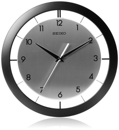 SEIKO 11 Inch St James Wall Clock, Black