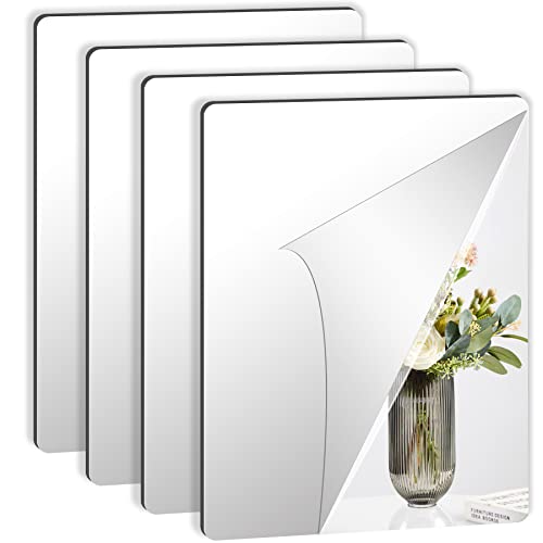Self Adhesive Acrylic Mirror Tiles - Pack of 4