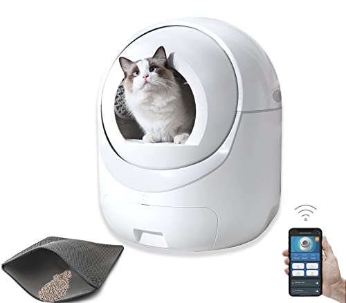 Self Cleaning Cat Litter Box with APP Control & Smart Health Monitor