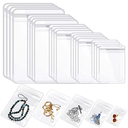 Self Seal Jewelry PVC Bags - Clear Plastic Organizer Pouches