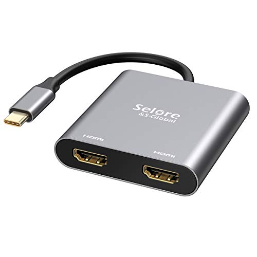 Selore&S-Global USB C to Dual HDMI Adapter 4K @60hz
