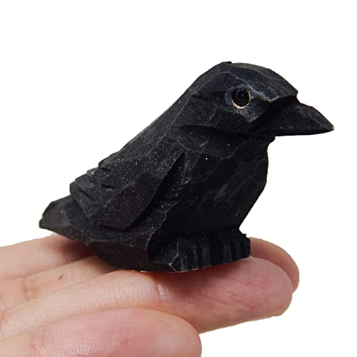 Selsela Raven Black Bird Crow Figurine