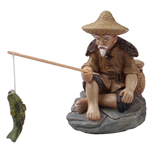 Serenable Fisherman Resin Figurines