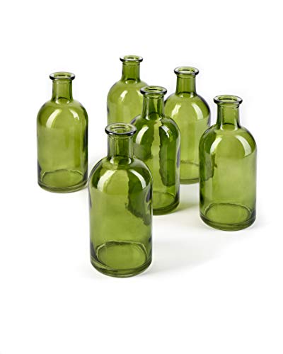 Serene Spaces Living Bud Vases: Antique-Inspired Decorative Glass Bottles