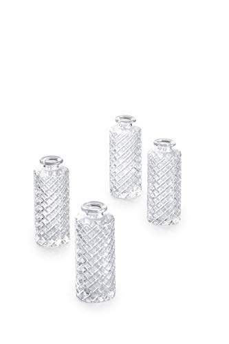 Serene Spaces Living Diamond Cut Clear Bud Vase Set