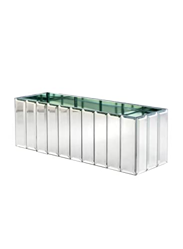 Serene Spaces Living Luxe Glass Vase with Mirror Strips
