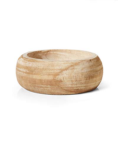 Serene Spaces Living Wooden Decorative Bowl