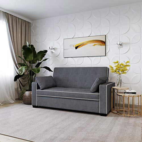 Serta Charcoal Convertible Sofa