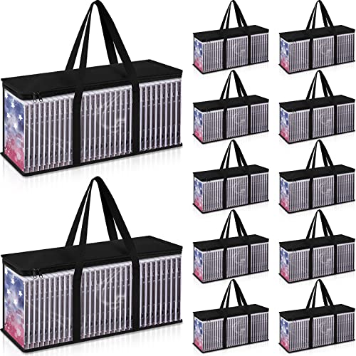 Set of 12 DVD Storage Bags, Media Organizer Bag