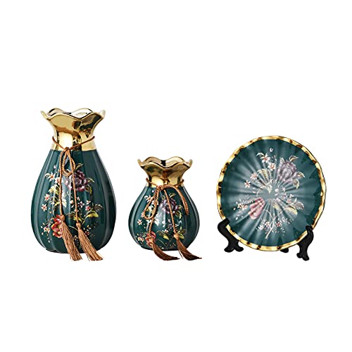 Set of 3 Ceramic Vases for Home Decor