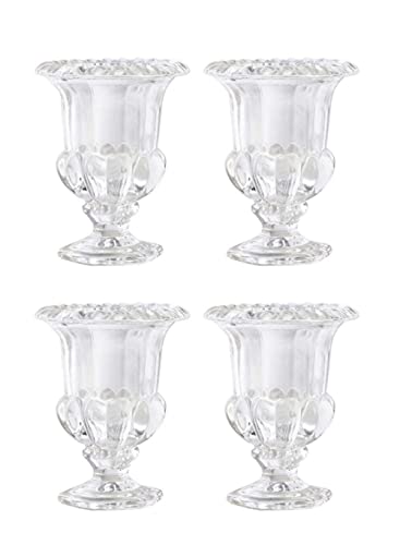 Set of 4 Decorative Glass Urns for Wedding and Events