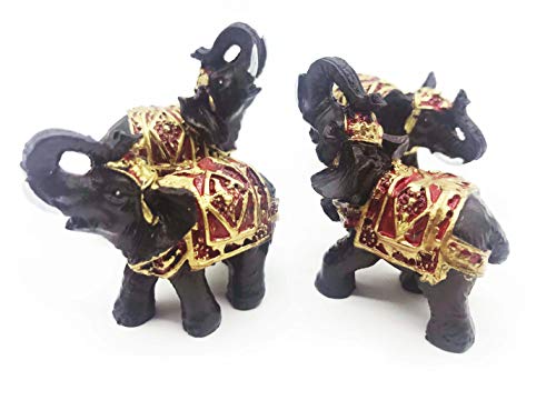 Set of 4 Feng Shui Elephant Statues - Lucky Wealth Fortune Home Decor