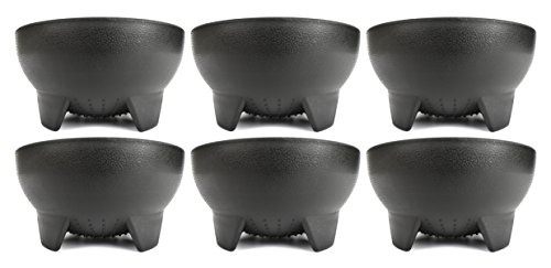 Set of 6 Black Salsa Bowls