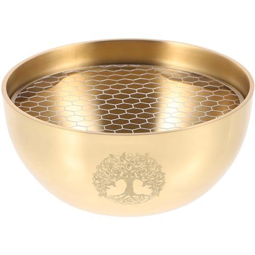 SEWACC 1 Set Tree of Life Brass Offering Bowl Holy Water Bowl Incense Burner Smudging Bowl Decoration Bowl for Altar Ritual Witchy Home Decor