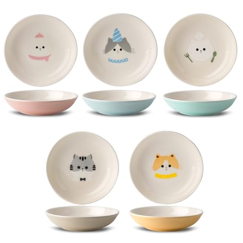 Seyatoo Ceramic Cat Bowls Set
