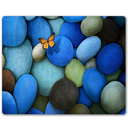 SHALYSONG Pebbles and Butterfly Mouse pad