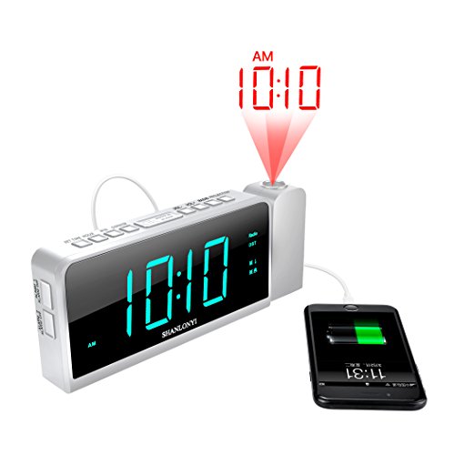 SHANLONYI Projection Alarm Clock
