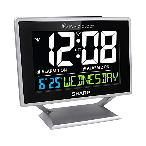 Sharp Desktop Dual Alarm Clock with Color Display