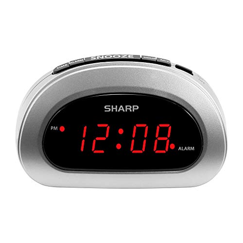 SHARP Small Digital Alarm Clock with Snooze and Battery Backup