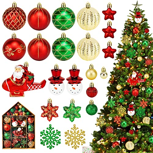 Shatterproof Christmas Tree Ornaments Set