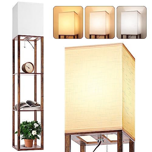 Shelf Floor Lamp with 3 CCT LED Bulb