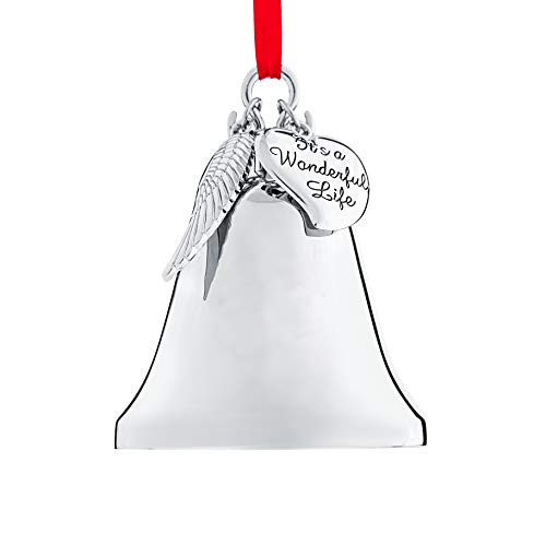 Shiny Silver Christmas Bell Ornament