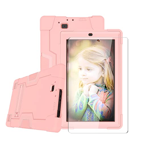 Shockproof Rugged Kids Friendly Case with Tempered Glass Screen Protector