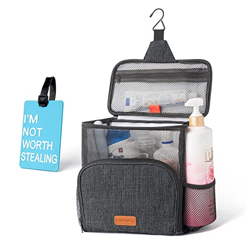 Shower Bag, Portable Travel Shower Caddy Mesh Tote Bag, Hanging Full Size Bottle Compatible Toiletry Bag